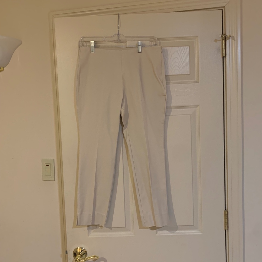 NWOT Boston Proper Tan Crop Pants sz 4